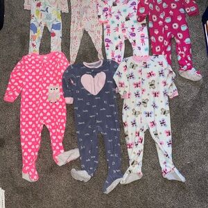 Baby girl feet pajamas